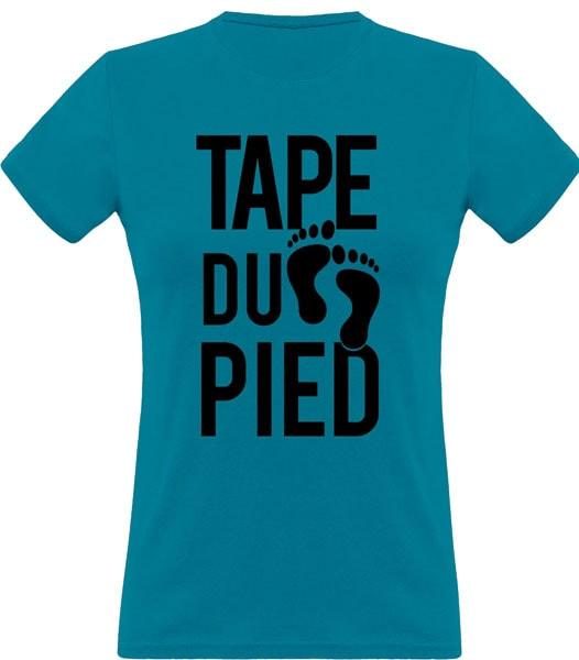 T-shirt bleu Tape du Pied Teufeur