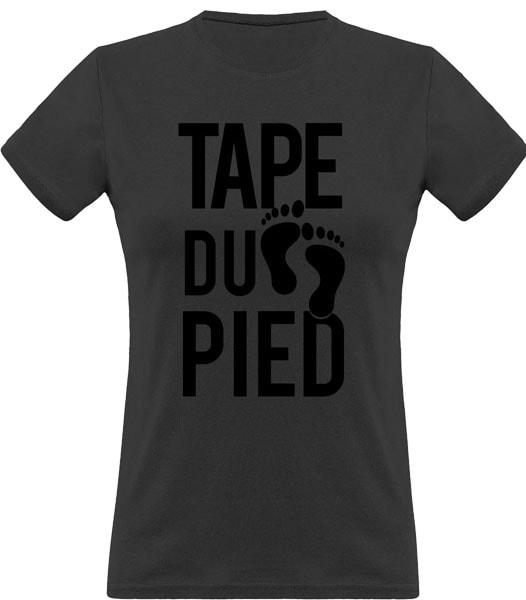 T-shirt gris foncé Tape du Pied Teufeur