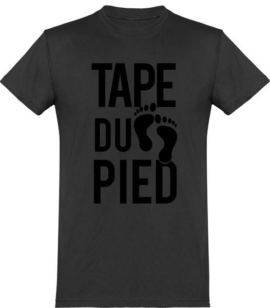 T-shirt gris foncé Tape du Pied Teufeur