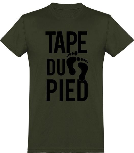 T-shirt kaki Tape du Pied Teufeur