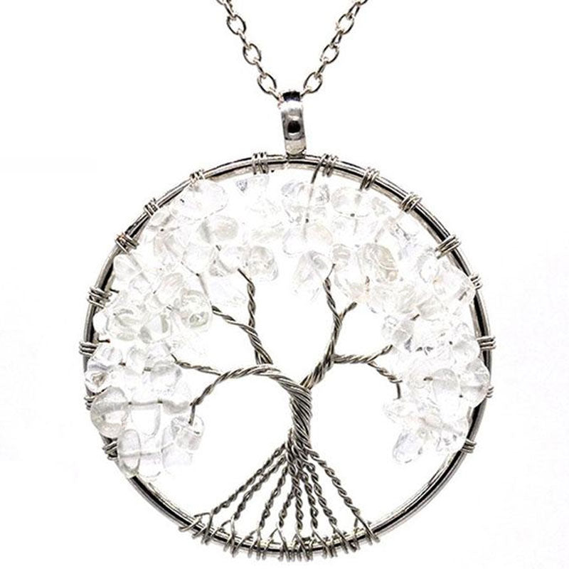 Collier Chakra de la Couronne Blanc